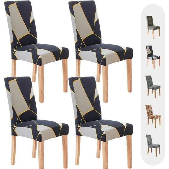 Chair Covers for Dining Room 4 Pack, Stretch Dining Chair Cover, Washable Spandex Kitchen Parsons Chair Slipcovers,Chair Covers for Home or Party