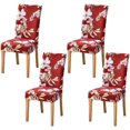 thumbnail image 1 of Chair Covers for Dining Room Printed Dining Chair Covers (Idyllic Flower Red, 4 PCS), 1 of 6