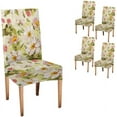 thumbnail image 1 of Chair Covers for Dining Room Set of 4,Stretch Kitchen Chair Slipcover 4 Pieces, Vintage Flowers Dining Chair Cover 4 Pack, Washable and Removable, 1 of 5