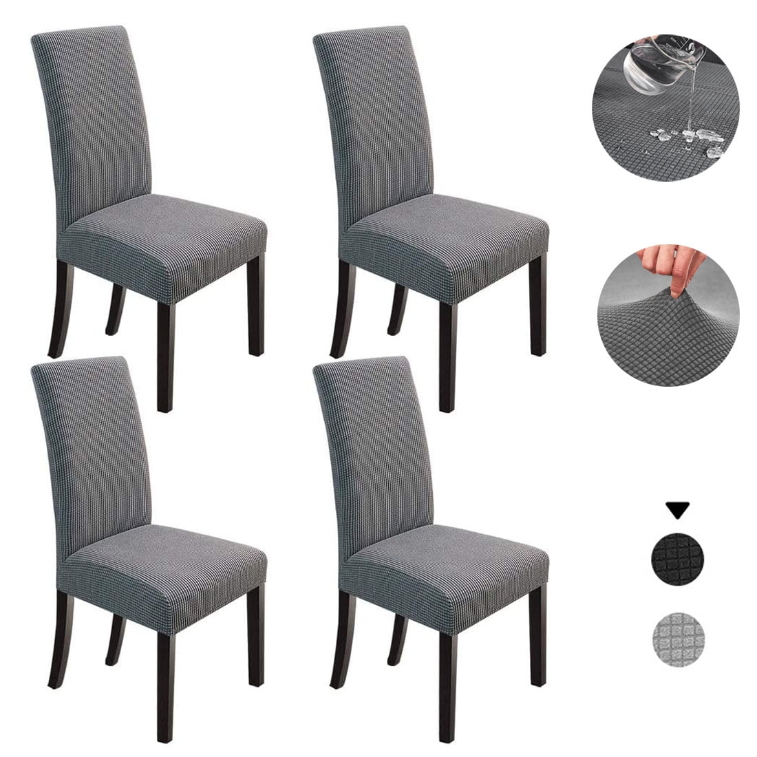 Chair Covers for Dining Room Set of 4, Waterproof Dining Chair