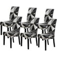 thumbnail image 1 of Chair Covers for Dining Room Set of 6,Printed Stretchable Dining Chair Slipcover for Kitchen, Ceremony Universal Size(6PCS,Modern Marble), 1 of 6