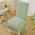 thumbnail image 1 of Chair Covers for Dining Room Stretch Chair Slipcovers with Skirt Removable Washable Kitchen Chair Protector Cover Set for Home, Party, Wedding(Green), 1 of 6