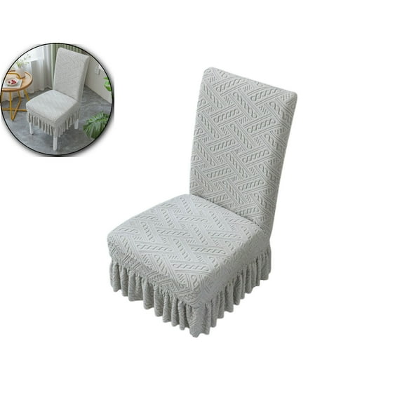Chair Covers for Dining Room, Stretch Jacquard Dining Chair Slipcover Covers, Removable Washable Waterproof Chair Covers, 15.75"x19.69"