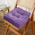 thumbnail image 1 of Chair Cushion 1PC,Seat Cushion15.75x15.75x3.94in,Corduroy Tufted Polyester Filled Pad Comfortable Support For Dining Room Office Chair(Purple), 1 of 9