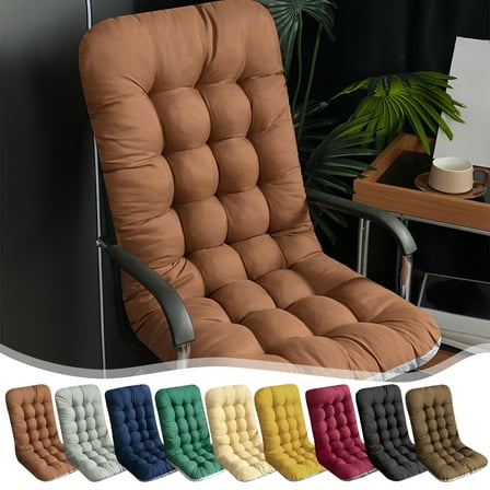 Chair Cushion with Back, 37x17.3" High Back Support Thicked Seat Cushion with Non-Slip Bottom, Comfortable Soft Seat Pad for Kitchen Garden Office Car