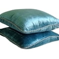 thumbnail image 1 of Chair Cushion Cover, Blue Pillow Cover, Contemporary Solid Pillow Cover, 12x12 inch (30x30 cm) Cushion Cover, Velvet Square Throw Pillows Cover, Velvet Pillows Cover - Blue Shimmer, 1 of 6