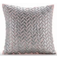 thumbnail image 1 of Chair Cushion Cover, Silver Pillow Covers, Modern Geometric Pillows Cover, 12x12 inch (30x30 cm) Throw Pillows Cover, Linen Square Pillows Cover, 3D Metallic Sequins - Dressed To Kill, 1 of 5