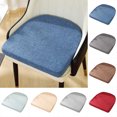 thumbnail image 1 of Chair Cushion for Dining Chairs, Non Slip Kitchen Chair Pad, 17" x 17" x 2", Indoor Dining Chair Cushion with Ties, D-Shaped Seat Cushion for Kitchen Chairs, 1 of 9