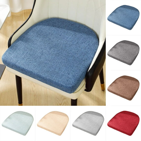 Chair Cushion for Dining Chairs, Non Slip Kitchen Chair Pad, 17" x 17" x 2", Indoor Dining Chair Cushion with Ties, D-Shaped Seat Cushion for Kitchen Chairs