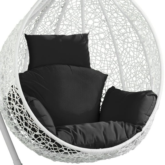 Chair Cushion Mat, Patio Hanging Seat Pad for Courtyard Patio Hammock Swing, Black