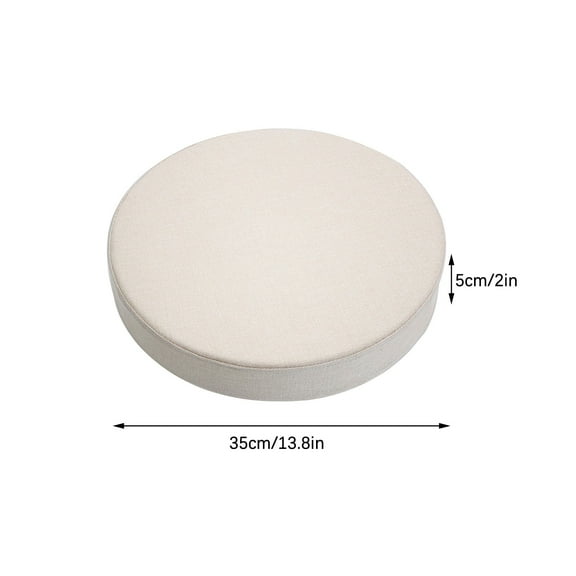 Chair Cushion Round Linen Chair Cushion 14x2 Inch Non-Slip Ties Light Foam Pad Outdoor Indoor Seat Ergonomic Support Easy Clean Comfortable Back Pain Relief Seat Pad