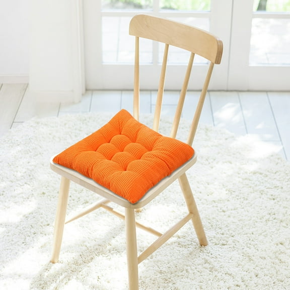 Chair Cushion - Seat Cushion with Contoured Shape and Piping for Home Office Dining and Patio Chair Decor (Orange), Ccwuwei