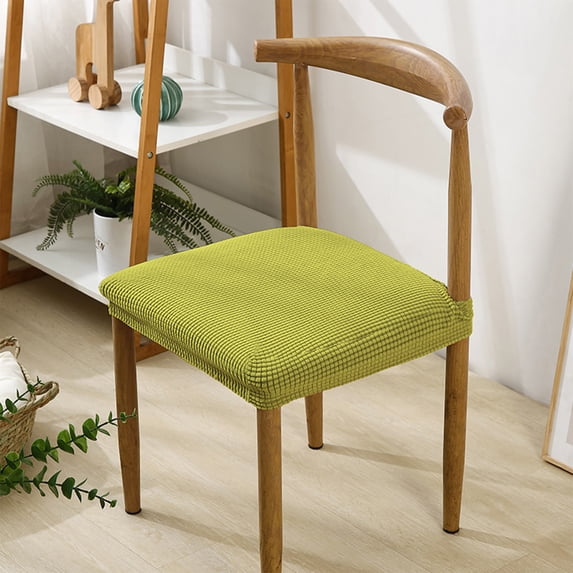 Chair Cushion Slipcover, Polyester Spandex Stretch, Washable Removable Cover, Corn Grain Texture, Water-resistant Protector for Dining Office Bar, Topliu