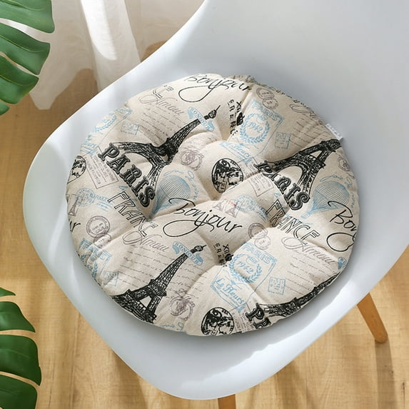 Chair Cushion Washable Soft Polyester Plaid Pattern Sitting Cushion Pad Decoration Home Decor
