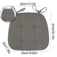 thumbnail image 1 of Chair Cushion for Dining Chairs Kitchen Seat Pad with Ties Indoor 13x16 inch Foam Chair Pad, 1 of 4