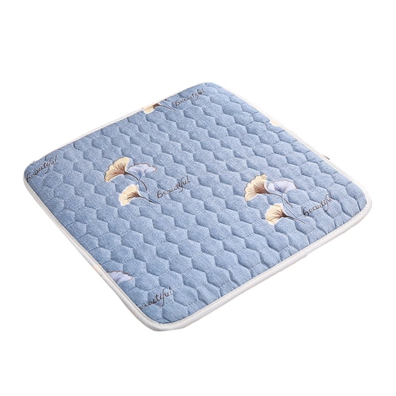 Chair Cushion with Straps Dustproof Decorative Polyester Household Restaurant Dining Stool Cushion Pad for Daily Use