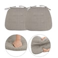 thumbnail image 1 of Chair Cushion with Ties for Dining Chairs, Memory Foam Non Slip Kitchen Chair Pad, Coffee, Set of 2, 1 of 10