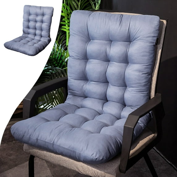 Chair Cushions Clearance! Outdoor Chair Cushions with Back, Seat Cushion with Backrest, Seat Cushions for Home Use, Tufted Corduroy Floor Cushions for Living Room Tatami, 17.7"x39.4", Blue