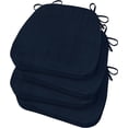 thumbnail image 1 of Chair Cushions for Dining Chairs 4 Pack, D-Shaped Kitchen Chair Cushions with Ties Set of 4, 2.5" Thick Seat Cushions for Dining Room/Kitchen Chairs, 17" x 16", Navy, 1 of 15