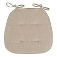 thumbnail image 1 of Chair Cushions for Dining Chairs, D-Shaped Seat Cushions with Removable Washable Cover and Ties, Chair Pads for Kitchen, Indoor Dining Room, Patio Chairs, 17" X 16"(Beige) Happy Day!, 1 of 3