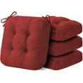 thumbnail image 1 of Chair Cushions for Dining Chairs, Dining Chair Cushions, Tufted Indoor Chair Pads with Ties & Non Slip Backing, Seat Cushions for Kitchen Chairs 16.5” x 16.5” x 3.5”, Set of 4, Red, 1 of 14