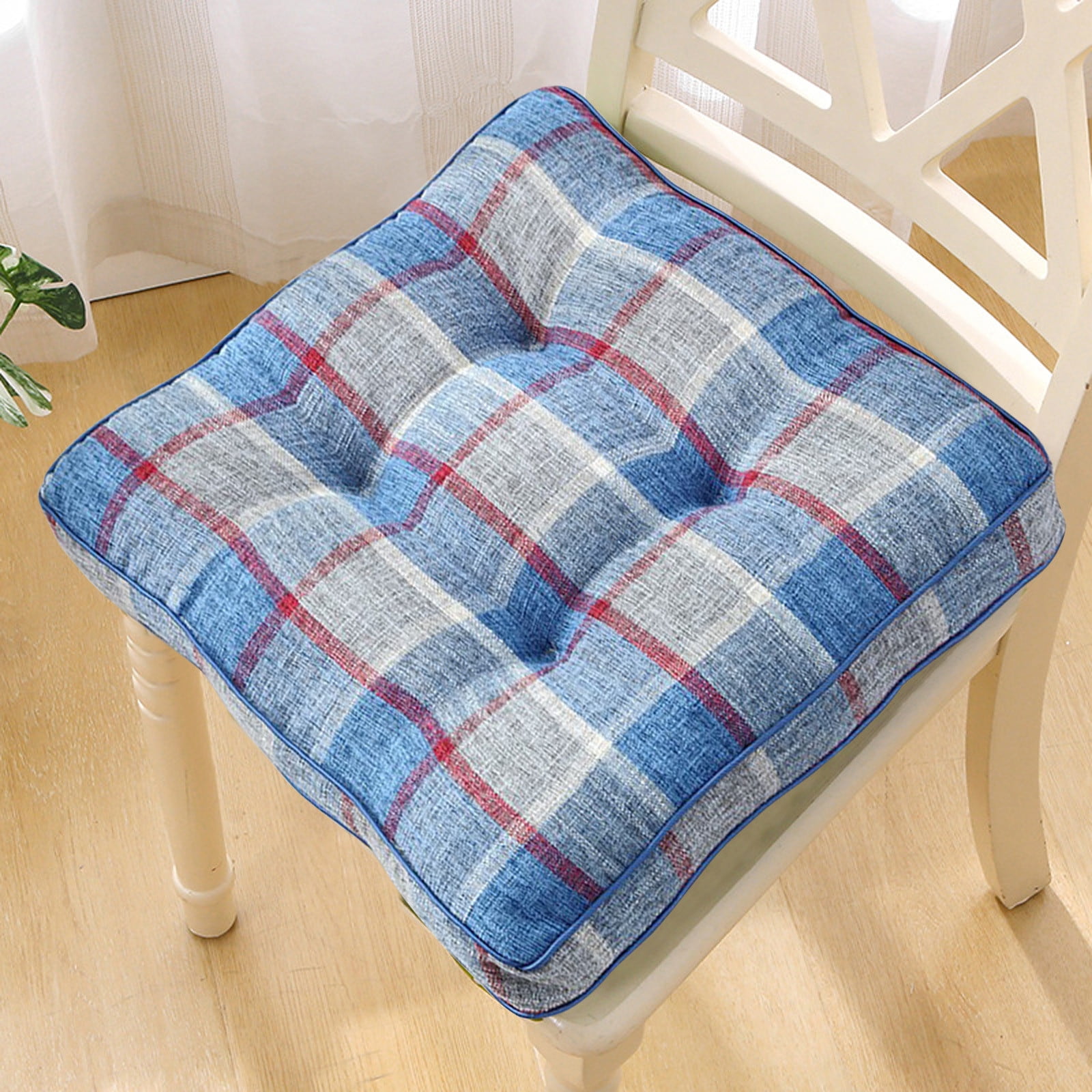 Chair Cushions for Dining Chairs,Plaid Pattern Seat Pad,Dining