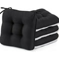 thumbnail image 1 of Chair Cushions for Dining Chairs Set of 4,3.5" Thick Kitchen Table Chair Pads with Ties,Non Slip Backing and Covers, Black Seat Cushion for Dining Room,Bar,Patio Chairs,16"X16"X3.5",Black, 1 of 18