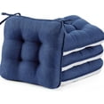 thumbnail image 1 of Chair Cushions for Dining Chairs Set of 4,3.5" Thick Kitchen Table Chair Pads with Ties,Non Slip Backing and Covers, Seat Cushion for Dining Room,Bar,Patio Chairs,16"X16"X3.5",Navy Blue, 1 of 9