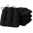 thumbnail image 1 of Chair Cushions for Dining Chairs Set of 4, Kitchen Chair Cushions, Chair Pads with Ties and Non Slip Backing, Tufted Memory Foam Seat Cushion 4 Pack, 15.5" x 15.5" x 4", Black, Halloween, 1 of 14