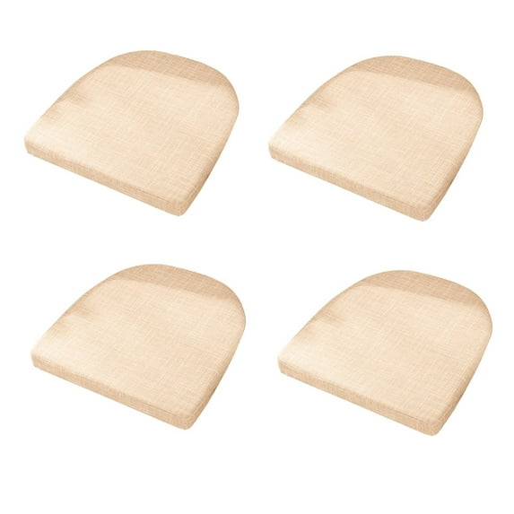 Chair Cushions for Dining Chairs Set of 4 Non Kitchen Chair Pads 17.72 x 17.72 x 2 Inches Indoor Seat Cushions with Ties Soft Textured Foam Back Support for Home Office Restaurant