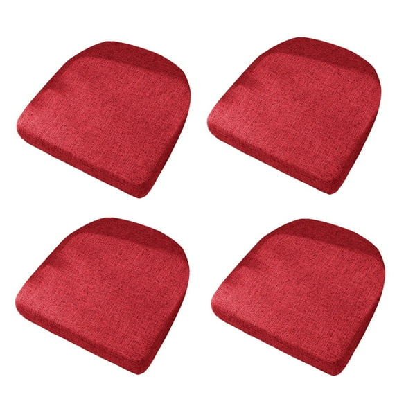 Chair Cushions for Dining Chairs Set of 4 Non Kitchen Chair Pads 17.72 x 17.72 x 2 Inches Indoor Seat Cushions with Ties Soft Textured Foam Back Support for Home Office Restaurant