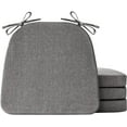 thumbnail image 1 of Chair Cushions for Dining Chairs Set of 4, Non Slip Kitchen Chair Pads, 17" x 16" x 2", Indoor Dining Chair Cushions with Ties, Seat Cushion for Kitchen Chairs, Chair Pads, Dark Grey, 1 of 7