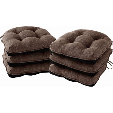 Chair Cushions For Dining Chairs Set Of 4, Indoor Kitchen Chair Cushions Ties Non Slip Backing Tufted Memory Foam Seat Chair Pads 4 Pack 15 5 X 15 5 X 4 Brow 9d98236b D079 45f3 8820 E8baef882504.cc7c302eed7026c3f7d79e3256c3a382