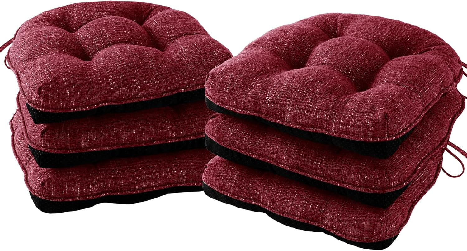 Chair Cushions for Dining Chairs Set of 6, Indoor Kitchen Chair ...