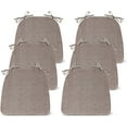 thumbnail image 1 of Chair Cushions for Dining Chairs Set of 6, Non Slip Kitchen Chair Pads, 17" x 16" x 2", Indoor Dining Chair Cushions with Ties, D-Shaped Seat Cushions for Kitchen Chairs, Light Brown, 1 of 13