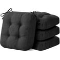thumbnail image 1 of Chair Cushions, Foam Dining Chair Cushions, Tufted Indoor Chair Pads,16.5” x 16.5” x 3.5”, Set of 4, Black, 1 of 14