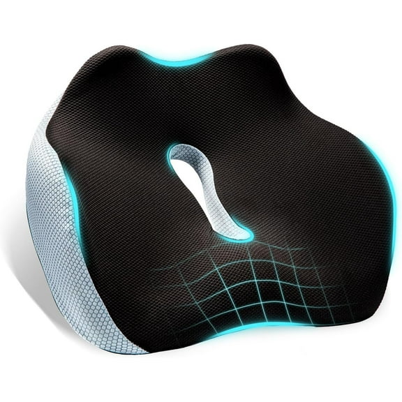 Chair Cushions Hemorrhoid Pillow With Non-Slip Cover Breathable Memory Foam Seat Cushion Washable & Breathable Cover For Pain Relief Related To Hemorrhoids, Post Natal And Surgery