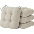 thumbnail image 1 of Chair Cushions, Memory Foam Dining Chair Cushions, Tufted Indoor Chair Pads, Set of 4, 16.5' x 16.5' x 3.5', Beige, 1 of 7