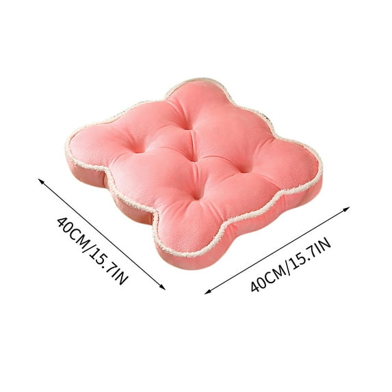 Chair Cushions Outdoor,Outdoor Floor Cushions,AZXY 15.75x15.75in Seat Cushions for Kitchen Chairs,Cute Thicken Meditation Seat Cushions for Dining Room Yoga Tatami Patio Indoor,Pink
