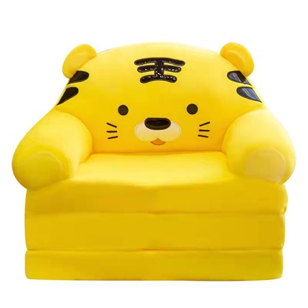 Chair Cushions Plush Foldable Kids Sofa Backrest Armchair 2 in 1 Children Sofa Cute Cartoon Flip Open Decor Pp C
