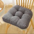 thumbnail image 1 of Chair Cushions, Tufted Chair Pads, Washable U Shaped Soft Thick Cushions Memory Foam Chair Cushion with Ties and Non Slip Backing for Dining Room, Office, Patio(Dark Grey,Cotton), 1 of 8