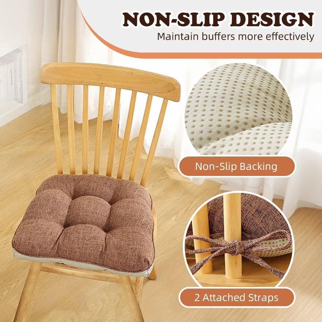 U-Shaped Memory Foam No Slip Back 16 x 16 Chair Pad Cushion 12