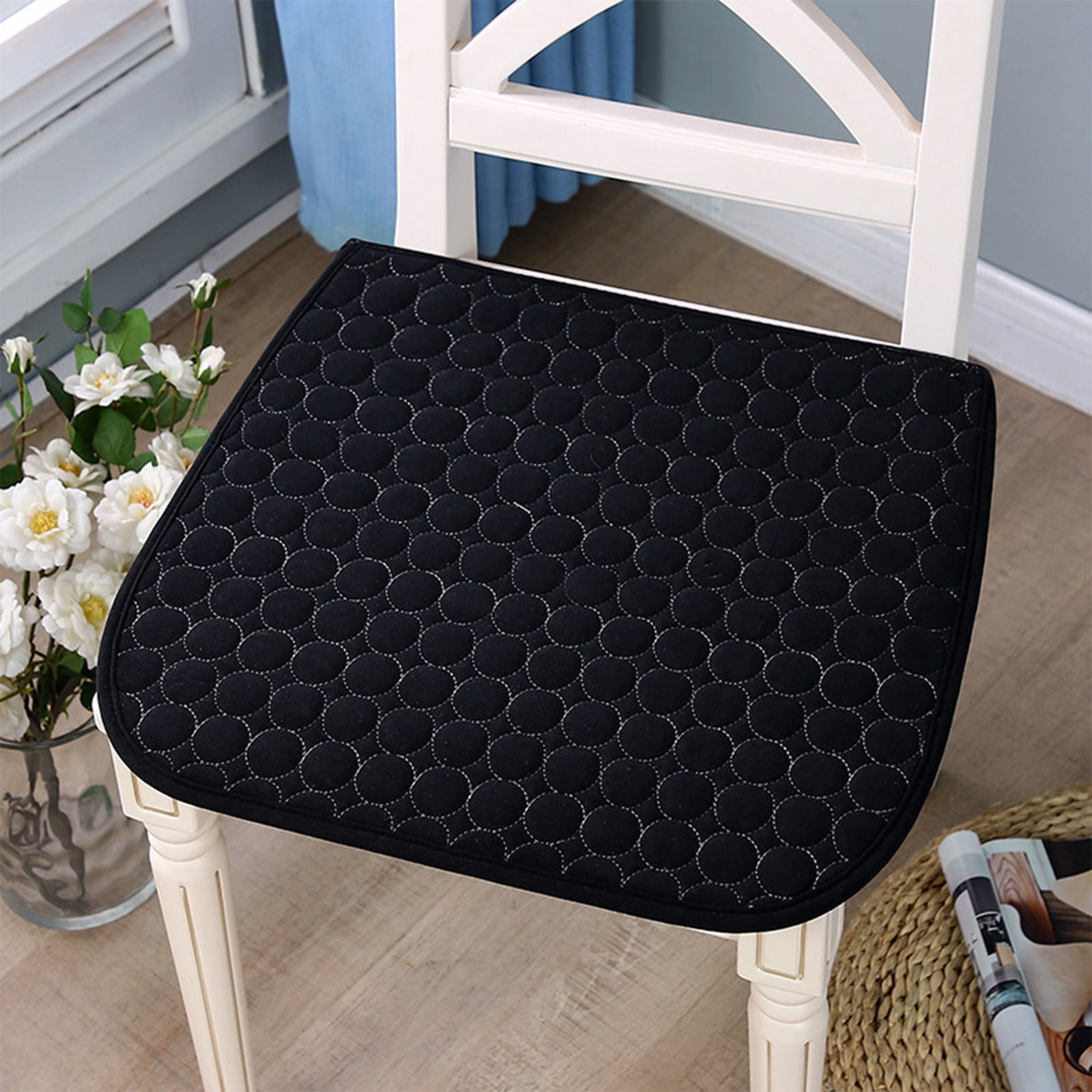 Chair Cushions for Chairs, 19 x 17 Inch Washable Quilted Seat Cushions ...