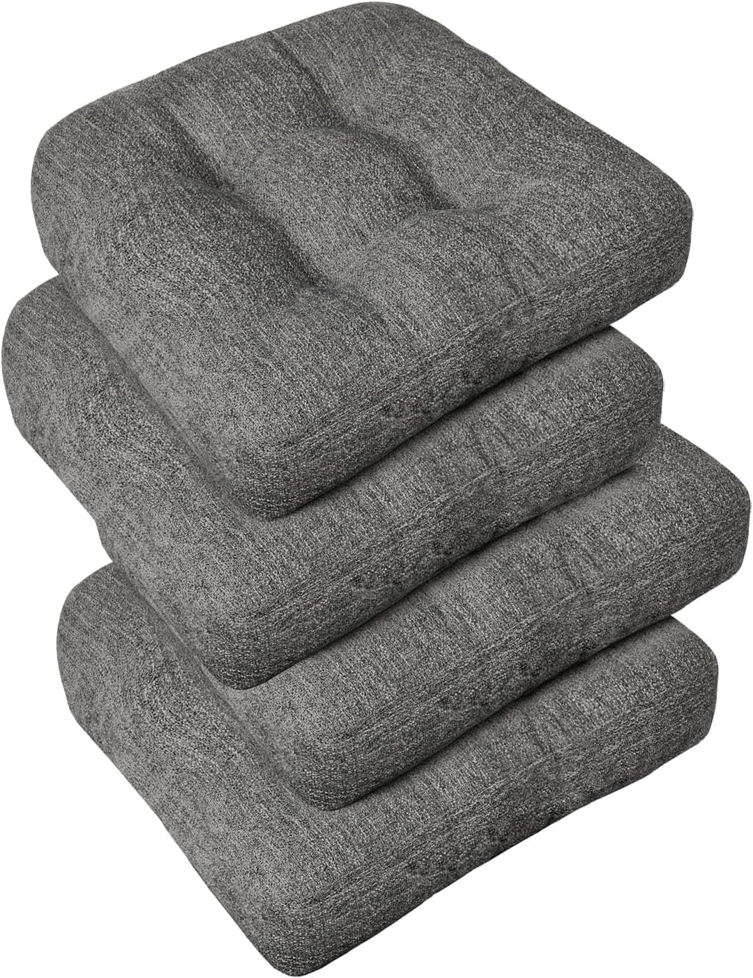 Chair Cushions for Dining Chairs 4 Pack, Tufted Memory Foam Chair Pads