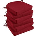 thumbnail image 1 of Chair Cushions for Dining Chairs 6 Pack, Kitchen Chair Cushions with Ties and Non Slip Backing, 16 x 16 inches Chair Pads for Dining Chairs (Red), 1 of 16