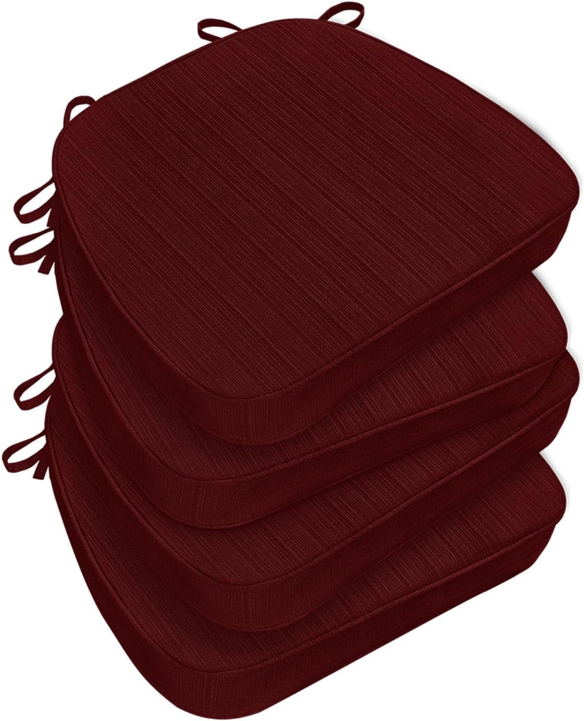 IN4 Care Chair Cushions Set Of 2 - 17x16x2 Inch U-Shaped Waterproof Seat Pads With Ties, Beige 3 thumbnail image