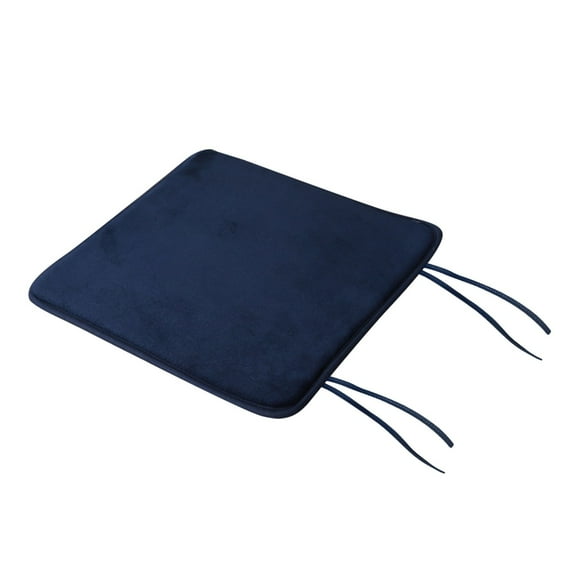 Chair Cushions for Dining Chairs, Non Slip Chair Pads with Ties, Memory Foam Kitchen Chair Cushions, 13.77"X13.77"X2.5", Navy