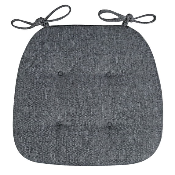 Chair Cushions for Dining Chairs Non Slip D Shaped Seat Cushions with Ties 17x16 Inch Memory Foam Kitchen Chair Pads with Machine Washable Cover