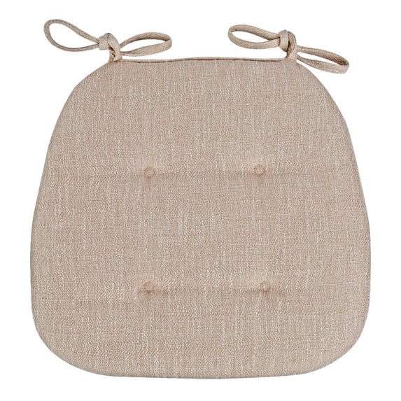Chair Cushions for Dining Chairs Non Slip D Shaped Seat Cushions with Ties 17x16 Inch Memory Foam Kitchen Chair Pads with Machine Washable Cover