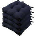 thumbnail image 1 of Chair Cushions for Dining Chairs, Non-Slip Kitchen Chair Pads with Ties, Tufted Shredded Foam Kitchen Chair Cushions Set of 4, 15.5" X 15.5", Navy, 1 of 12